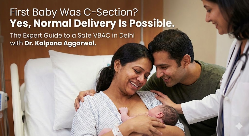 (VBAC) First Baby Was Cesarean — Is Normal Delivery Really Possible? Dr. Kalpana Aggarwal’s Expert Guide in Delhi